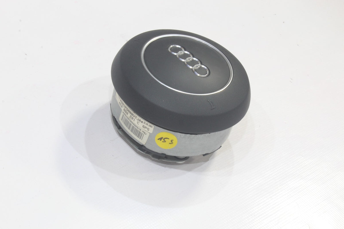 2004 2005 AUDI A8 DRIVER WHEEL AIRBAG (BLACK) OEM AIR BAG2