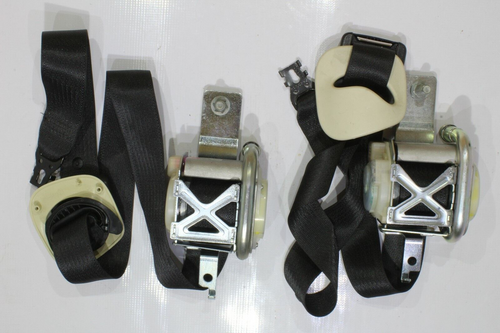 2014 2015 2016 TESLA MODEL S DRIVER AND PASSENGER SEAT BELT SET BLACK/TAN OEM0
