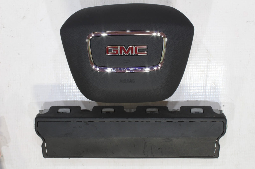 19-23 GMC ACADIA DENALI DRIVER WHEEL (3-PIN) AND KNEE AIRBAG SET OEM AIR BAG0