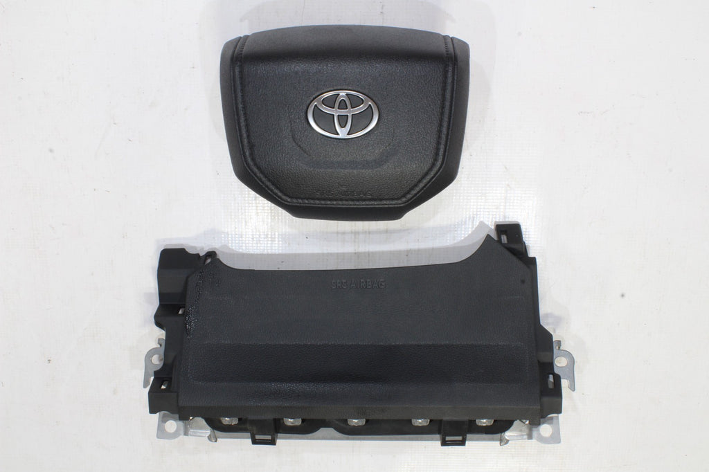 2024 TOYOTA TACOMA DRIVER LEFT (BLACK) WHEEL DRIVER KNEE AIRBAG SET OEM AIR BAG0