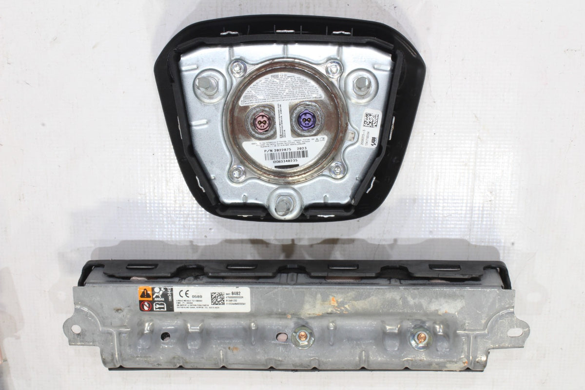 19-23 GMC ACADIA DENALI DRIVER WHEEL (3-PIN) AND KNEE AIRBAG SET OEM AIR BAG1